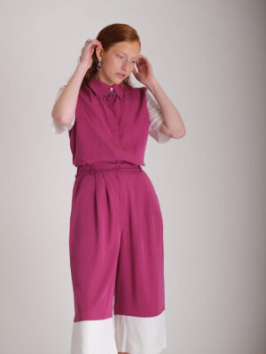 Ino (Pant - Magenta & White)