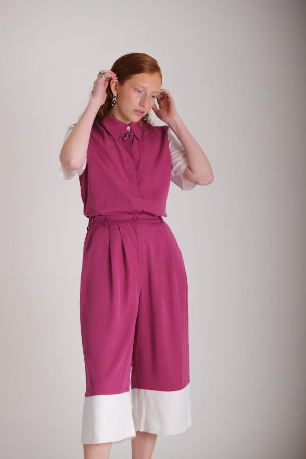 Ino (Pant - Magenta & White)