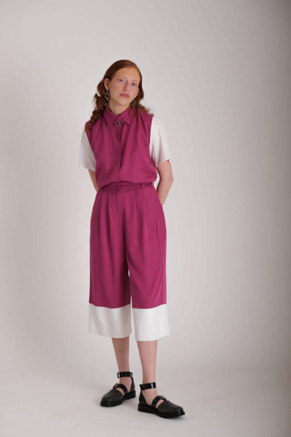 Ino (Pant - Magenta & White)